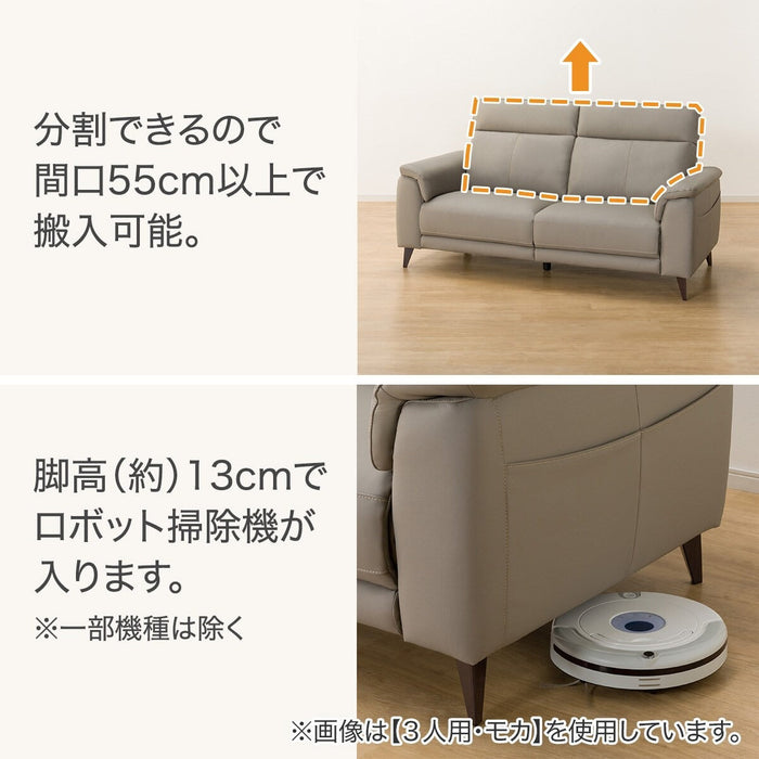 2S-SOFA LB07 LEATHER DBR