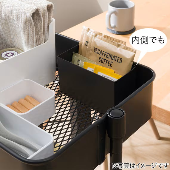 ACCESSORY BOX STEEL WAGON TROLLEY BK