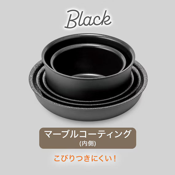 IH LIGHT FRYPAN DEEP 24CM BK TORERU3 KY046