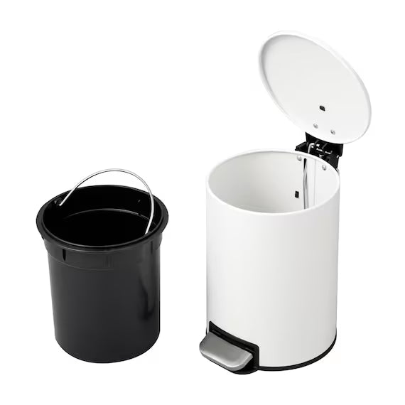 ROUND STEP TRASH CAN WITH SOFT-COLSE LID 2.8L WH