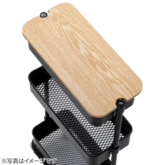 NON-SLIP WOOD TRAY FOR  STEEL WAGON TROLLEY SLIM GF-14042S