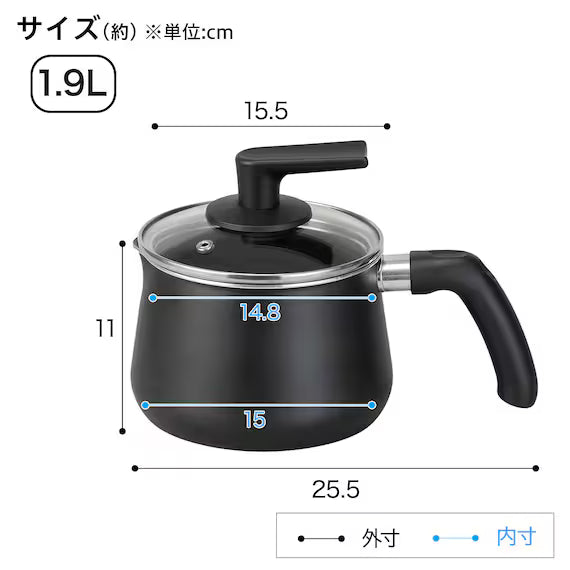 IH POT 1.9L BK