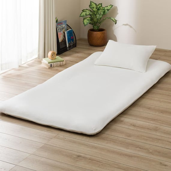 FITTED SHEET38 WGAUZE WH SZ38 S