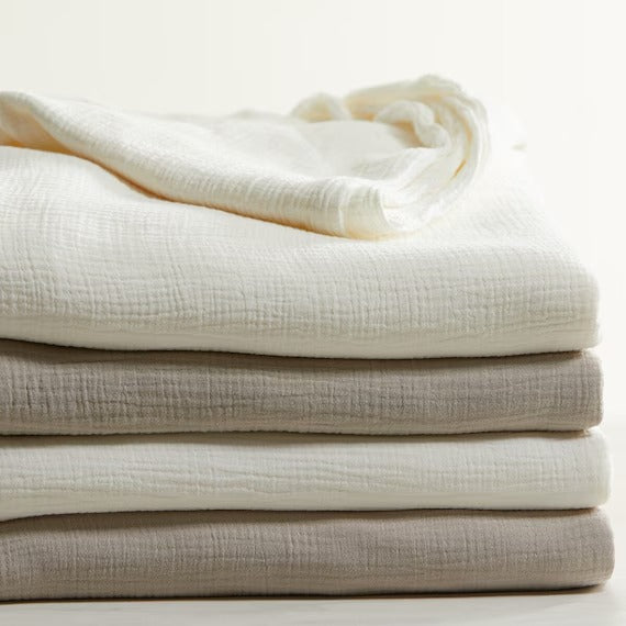 FITTED SHEET38 WGAUZE WH SZ38 D