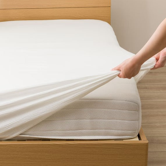FITTED SHEET38 WGAUZE WH SZ38 Q