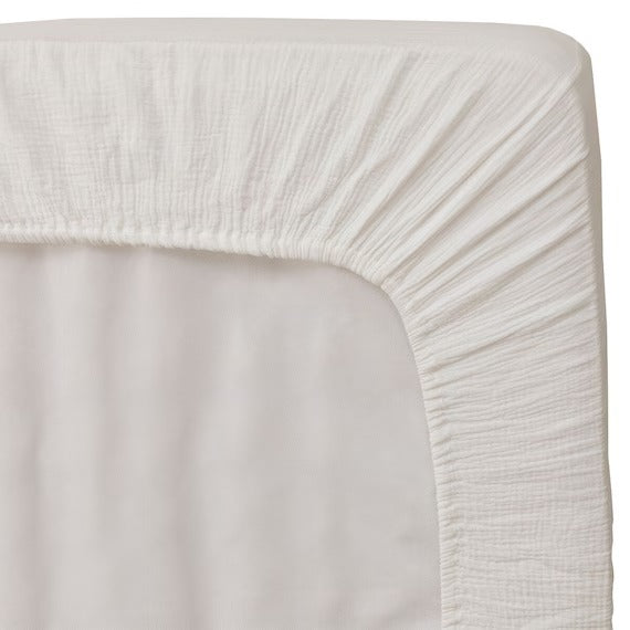 FITTED SHEET38 WGAUZE WH SZ38 Q