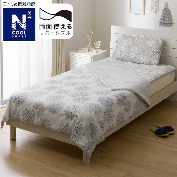 REVERSIBLE COMFORTER N COOL SP S2509 FLOWER GY Q