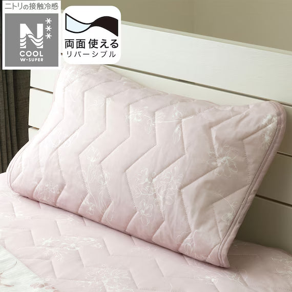 REVERSIBLE PADDED PILLOW TOPPER N COOL WSP S2511 FLOWER RO
