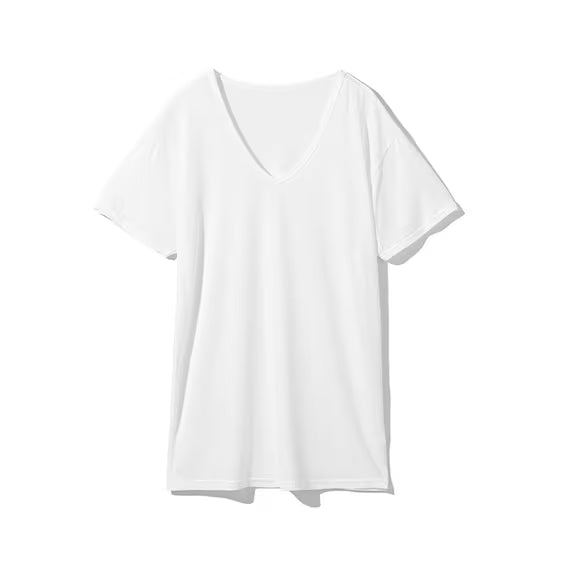 MENS COOL VNECK TSHIRTNE MESH WH L
