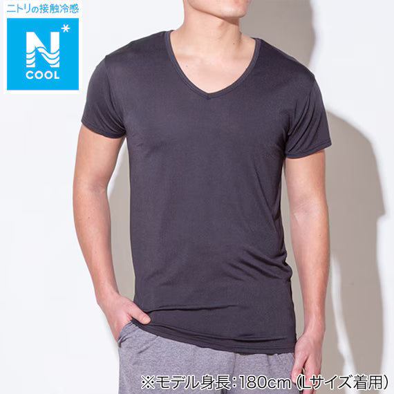 MENS COOL VNECK TSHIRTNE MESH BKLL