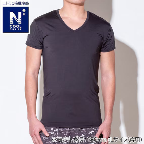 MENS SUPER COOL VNECK TSHIRTNE BK 3L