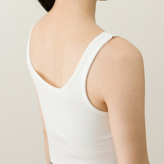 WOMENS SUPER COOL RIBBED TANK TOP WITH BUILTIN BRAEWH L