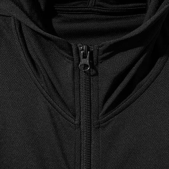 MENS UV CUT COOL HOODIE NE MESH BK L