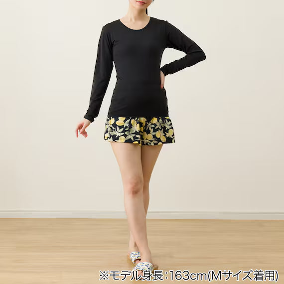 WOMENS UV CUT SUPERCOOL LONG SLEEVE SHIRT NE BK L