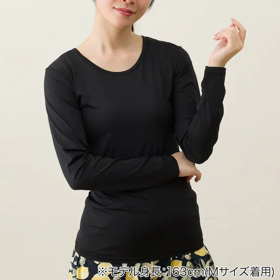 WOMENS UV CUT SUPERCOOL LONG SLEEVE SHIRT NE BK M