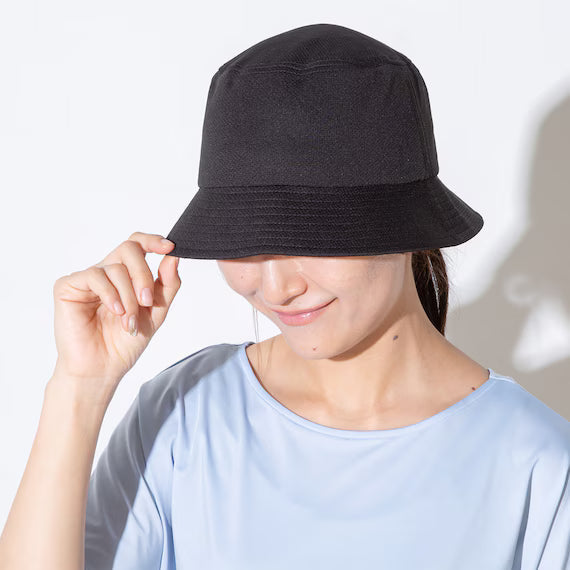 UNISEX UV CUT COOL HAT NE MESH BK