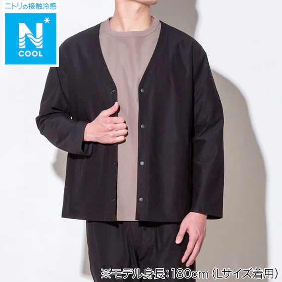 MENS COOL CUT GEORGETTE CARDIGAN NE BK LL