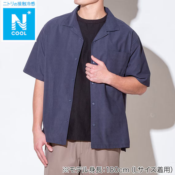 MENS COOL CUT GEORGETTE SHORT SLEEVESHIRT NE BL L
