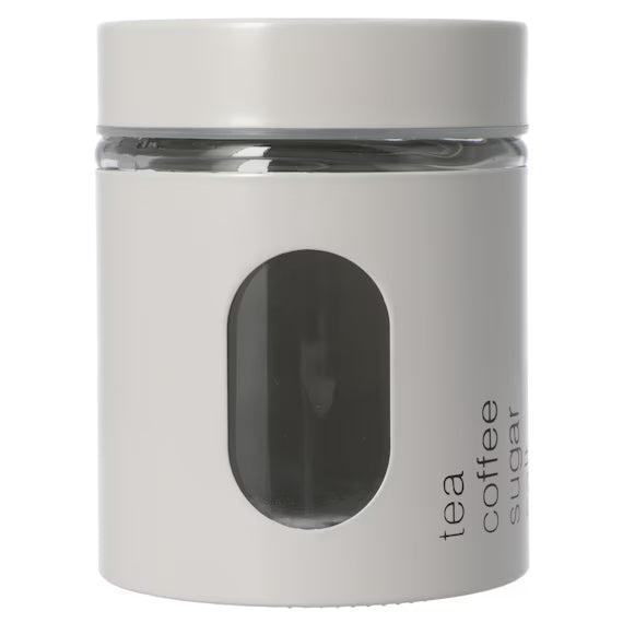 IRON LID GLASS CANISTER 600ML MO ST01