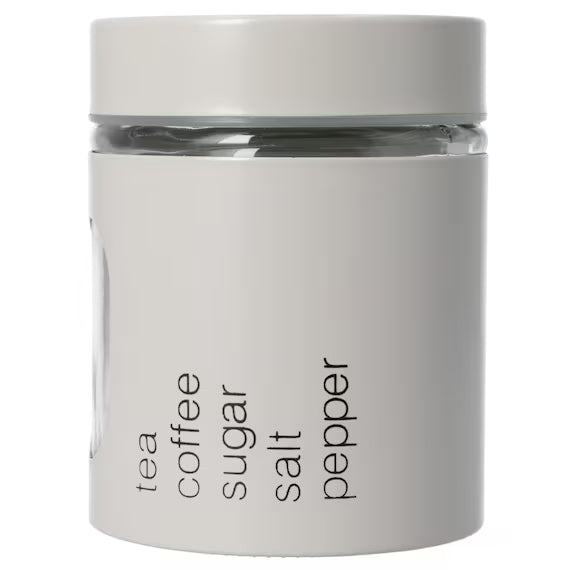 IRON LID GLASS CANISTER 600ML MO ST01