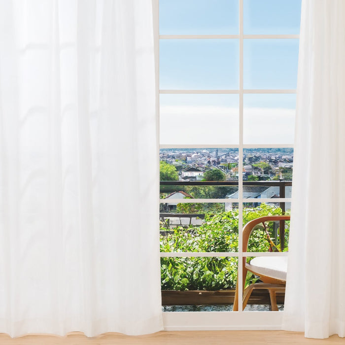LACE CURTAIN N NATURE DOT 100X228X2