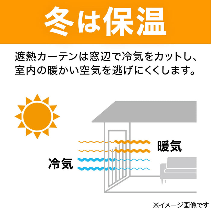 LINED LIGHT-BLOCKING / HEAT INSULATION CURTAIN (ANV001 100X200X2) (LIVING IN COMFORT)