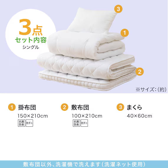 VOLUME & MITE CONTROL FUTON 3PSET S2306 S