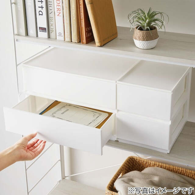DRAWER_N_INBOX2_V_HALF_2TIER_WH