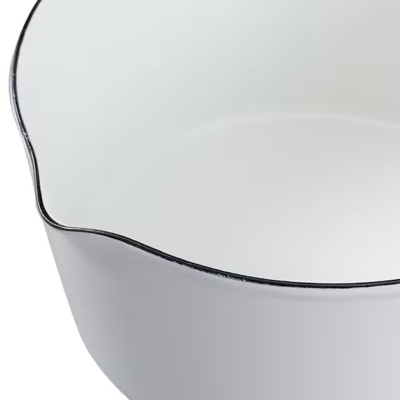 ENAMEL MILKPAN 15CM WH
