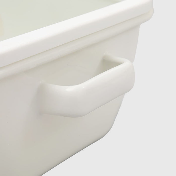 SQUARE ENAMEL DEEP POT 20CM