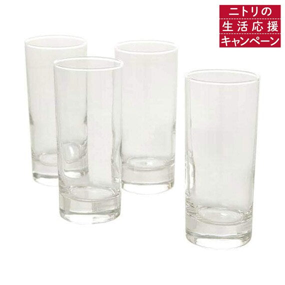 GLASS TUMBLER 4P SET ISLAND  290ML