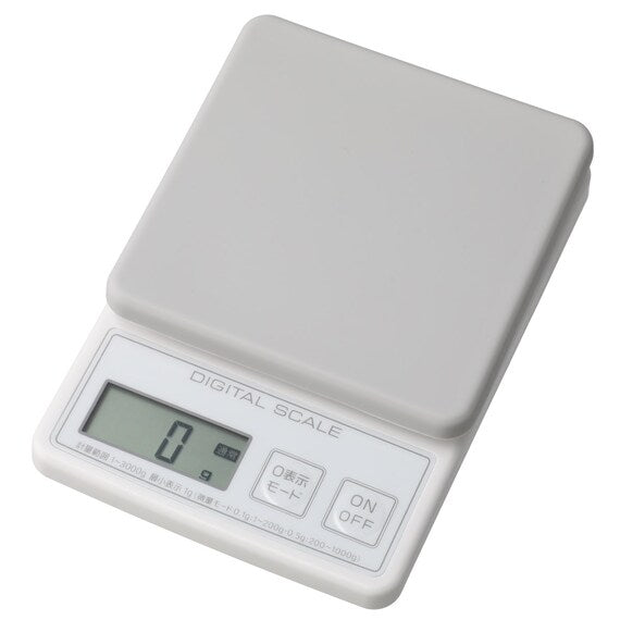 KITCHEN SCALE 3KG SQ W/COVER GY