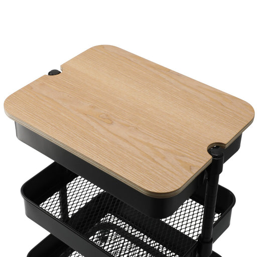 NON SLIP WOOD TRAY FOR STEEL WAGON TOROLLEY S