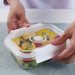 HEAT RESISTANT GLASS VACUUM STORAGE CONTAINER 370ML RECTANGULAR