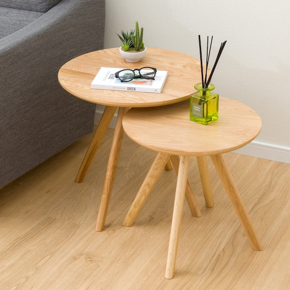 NEST TABLE OAK3 LBR (2PCS SET)