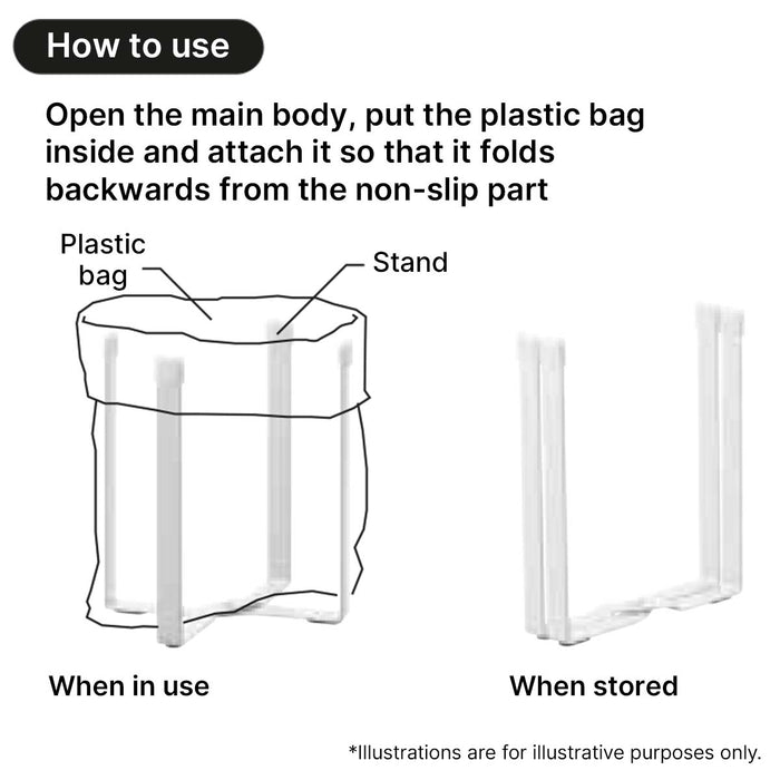 PLASTIC BAG HOLDER FLAT WH