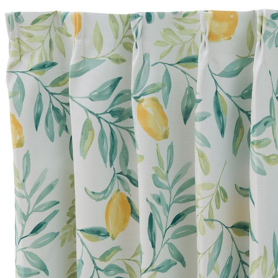 CURTAIN LEMON LEAF 100X200X2