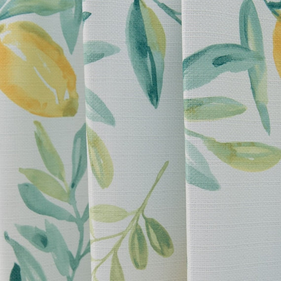 CURTAIN LEMON LEAF 100X200X2