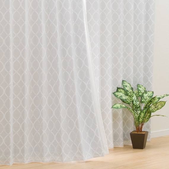 CURTAIN PATTERN2 GY 100X178X2