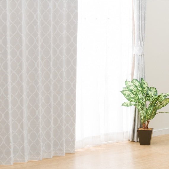 CURTAIN PATTERN2 GY 100X135X2