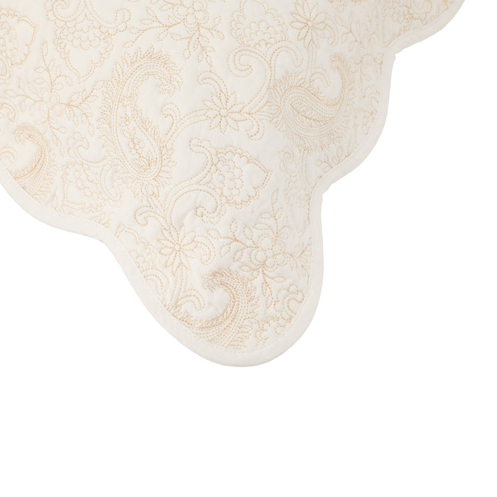 CUSHION COVER KELT PAISLEY2 WH