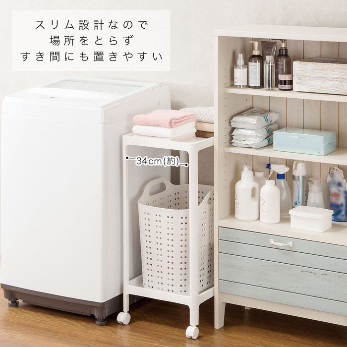 LAUNDRY RACK CANASTA 2TIRE WH