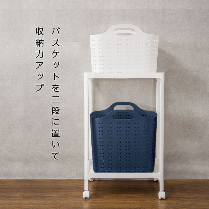 LAUNDRY RACK CANASTA 2TIRE WH