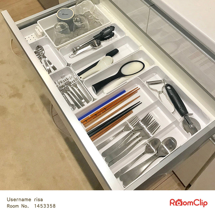 2 WAY EXTENSION CUTLERY TRAY WH N-BLANC